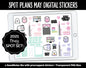 Spot Plans May Digital Stickers | GoodNotes, iPad and Android | Pastel, Spring, Rainbow, Sassy, Adulting, Planning