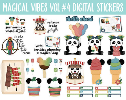 Magical Vibes Vol #4 Adventure Digital Planner Stickers | GoodNotes, iPad and Android | Jungle, Scrapbook, Memories, Day at the Park