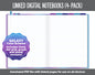 Linked Digital Notebooks 4- Pack | Galaxy Theme | GoodNotes, iPad & Android