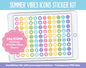 Summer Vibes Icon Digital Planner Stickers | GoodNotes, iPad and Android | Icons, Life, Weather, Everyday