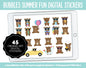 Bubbles Summer Fun Digital Planner Stickers | GoodNotes, iPad and Android | Bear, Pool, Beach, Outdoors, Planning