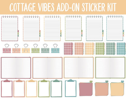 Cottage Vibes Add-On Digital Stickers | GoodNotes & iPad | Trackers, Budget, Fitness, Health, Habits