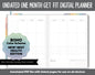 NEW! Undated Get Fit One Month Digital Planner | Boho - Best Health Edition | GoodNotes, iPad & Android | Fitness, Self-Care