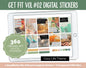 Get Fit Vol #02 Digital Stickers | GoodNotes & iPad | Fitness, Health, Self-Care, Workout | Cozy Life