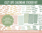Cozy Life Calendar Essentials Digital Planner Stickers | GoodNotes, iPad and Android | Dates, Days of the Week, Months