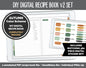 UPDATED! DIY Digital Recipe Book v2 + Sticker Set | Goodnotes, iPad & Android  | Recipes, Meal Planning