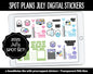 Spot Plans July Digital Stickers | GoodNotes, iPad and Android | Beach, Summer, Pool, Sassy, Adulting, Planning