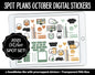 Spot Plans October Digital Stickers | GoodNotes, iPad and Android | Cozy, Fall, Autumn, Adulting, Planning