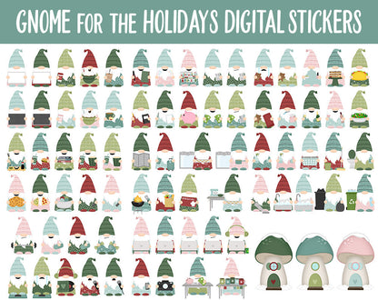 Gnome for the Holidays Digital Sticker Mega Bundle | GoodNotes & iPad | Christmas, Holidays, December, Papers, Activities, Adulting, Tasks