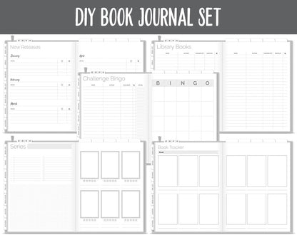 DIY Digital Book Journal + Sticker Set | Goodnotes, iPad & Android  | Reading Tracker, Reviews, Log, Challenges
