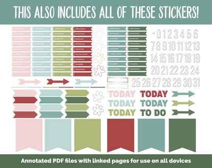 31 Day Digital Journal + Sticker Bundle | Joy Theme