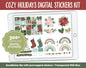 Cozy Holidays Digital Sticker Set | GoodNotes & iPad | Christmas, Winter, December, Home, Poinsettia, Floral, Furniture, Decor