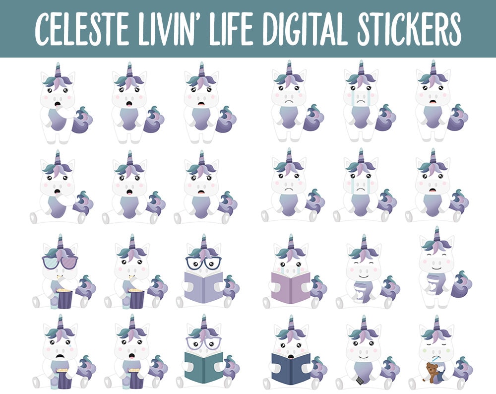 Celeste Livin' Life Digital Planner Stickers | GoodNotes, iPad and Android | Kawaii, Cleaning, Work, Tasks, Activities, Planning