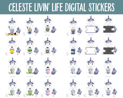 Celeste Livin' Life Digital Planner Stickers | GoodNotes, iPad and Android | Kawaii, Cleaning, Work, Tasks, Activities, Planning