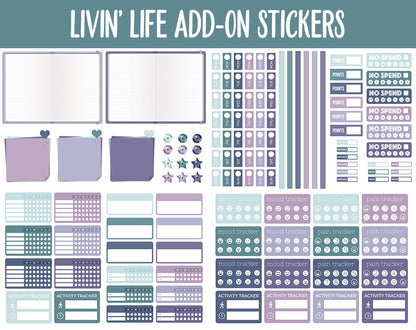 Livin' Life Add-On Digital Stickers | GoodNotes & iPad | Trackers, Budget, Fitness, Health, Habits