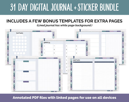 31 Day Digital Journal + Sticker Bundle | Destiny Theme