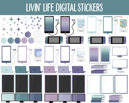 Livin' Life Digital Sticker Mega Bundle | GoodNotes & iPad | New Year, January, Goals, Vision Board, Travel, Errands, Adulting, Tasks