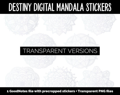 Destiny Mandala Digital Planner Stickers | GoodNotes, iPad and Android | Gradient, Ombre, Coloring