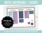 Digital Whiteboard + Stickers | GoodNotes, iPad & Android | Sticky Notes, Chalkboard, Magnets, Lists