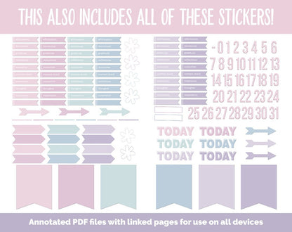 31 Day Digital Journal + Sticker Bundle | Amore Theme