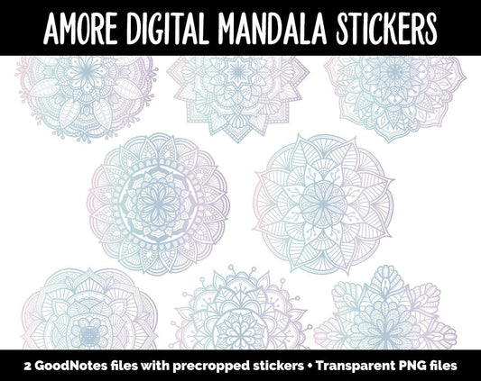 Amore Mandala Digital Planner Stickers