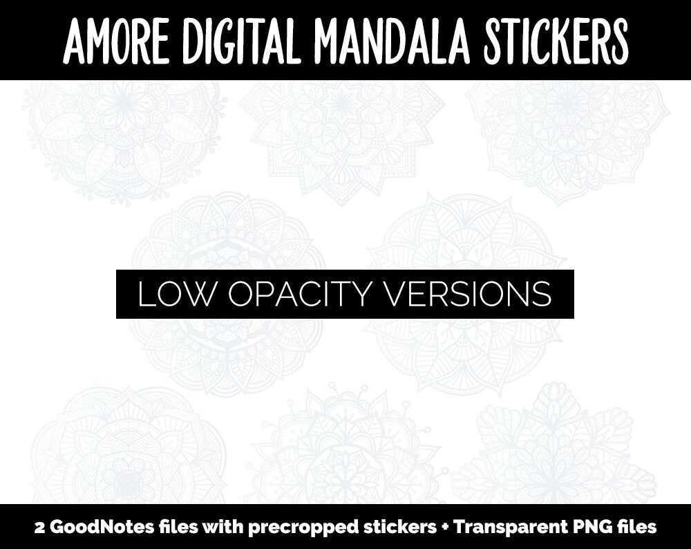 Amore Mandala Digital Planner Stickers