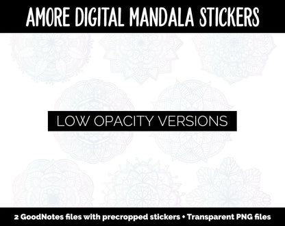 Amore Mandala Digital Planner Stickers
