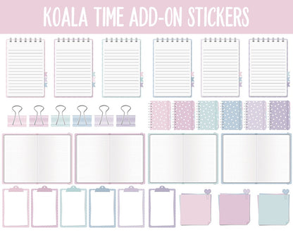 Koala Time Add-On Digital Stickers | GoodNotes & iPad | Trackers, Budget, Fitness, Health, Habits