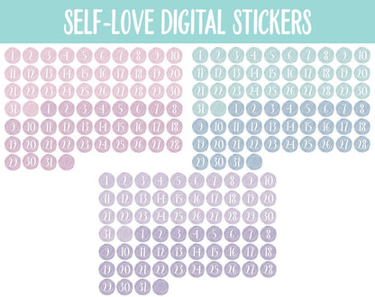 Self-Love Digital Stickers | GoodNotes & iPad | Affirmations, Self-Care, Postive Sayings