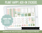 Plant Happy Add-On Digital Stickers | GoodNotes & iPad | Trackers, Budget, Fitness, Health, Habits