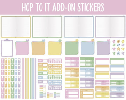 Hop to It Add-On Digital Stickers | GoodNotes & iPad | Trackers, Budget, Fitness, Health, Habits