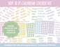 Hop to It Calendar Essentials Digital Planner Stickers | GoodNotes, iPad and Android | Dates, Days of the Week, Months