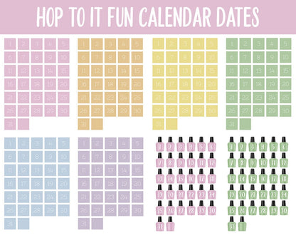 Hop to It Fun Calendar Date Digital Stickers | GoodNotes, iPad and Android