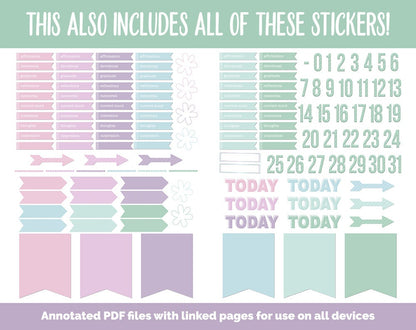 31 Day Digital Journal + Sticker Bundle | Waves Theme