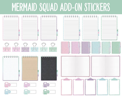 Mermaid Squad Add-On Digital Stickers | GoodNotes & iPad | Trackers, Budget, Fitness, Health, Habits
