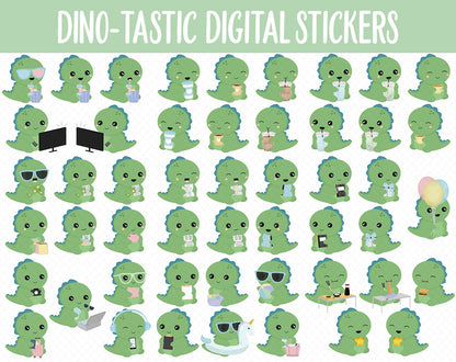 Dino-tastic Digital Sticker Mega Bundle | GoodNotes & iPad | June, Dinosaurs, Kawaii, Activities, Goals, Tasks