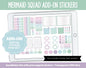 Mermaid Squad Add-On Digital Stickers | GoodNotes & iPad | Trackers, Budget, Fitness, Health, Habits