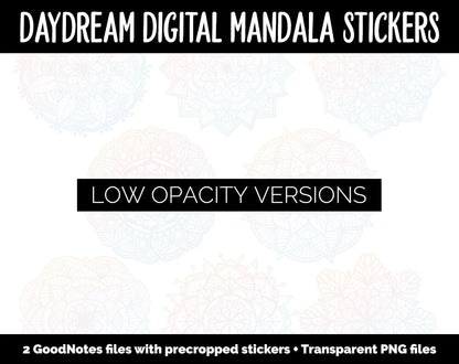 Daydream Mandala Digital Planner Stickers | GoodNotes, iPad and Android | Gradient, Ombre, Coloring
