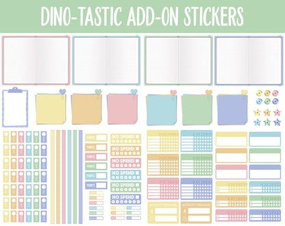 Dino-tastic Add-On Digital Stickers | GoodNotes & iPad | Trackers, Budget, Fitness, Health, Habits