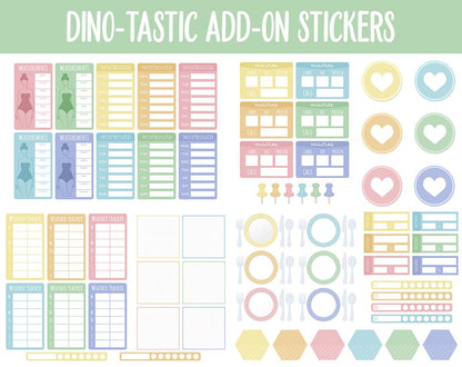 Dino-tastic Add-On Digital Stickers | GoodNotes & iPad | Trackers, Budget, Fitness, Health, Habits
