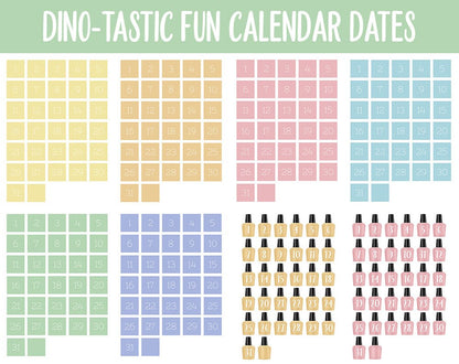 Dino-tastic Fun Calendar Date Digital Stickers | GoodNotes, iPad and Android