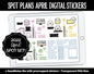 Spot Plans April Digital Stickers | GoodNotes, iPad and Android | Easter, Sassy, Spring, Adulting, Planning