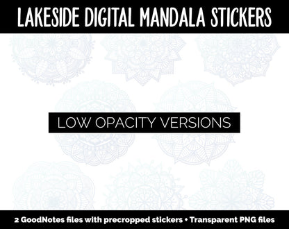 Lakeside Mandala Digital Planner Stickers | GoodNotes, iPad and Android | Gradient, Ombre, Coloring