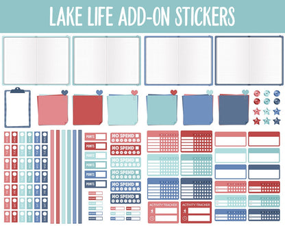 Lake Life Add-On Digital Stickers | GoodNotes & iPad | Trackers, Budget, Fitness, Health, Habits