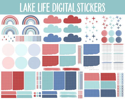 Lake Life Digital Sticker Mega Bundle | GoodNotes & iPad | July, Outdoors, Summer, Kawaii, Activities, Goals, Tasks