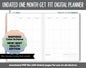 NEW! Undated Get Fit One Month Digital Planner | Inspired Theme - Best Health Edition | GoodNotes, iPad & Android | Fitness, Self-Care