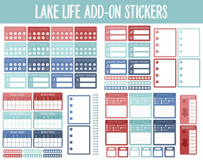 Lake Life Add-On Digital Stickers | GoodNotes & iPad | Trackers, Budget, Fitness, Health, Habits