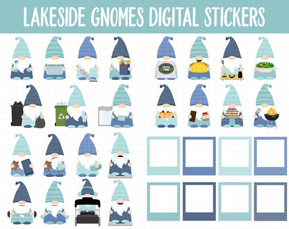 Lakeside Gnomes Digital Stickers | GoodNotes & iPad | Summer, Lake, Beach, Outdoor, Activities, Tasks