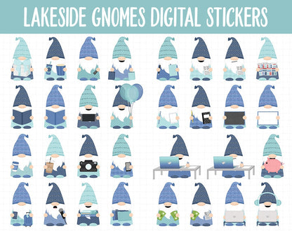 Lakeside Gnomes Digital Stickers | GoodNotes & iPad | Summer, Lake, Beach, Outdoor, Activities, Tasks