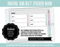 Blank Subject Digital Sticker Books | Waves Theme | Goodnotes, iPad & Android